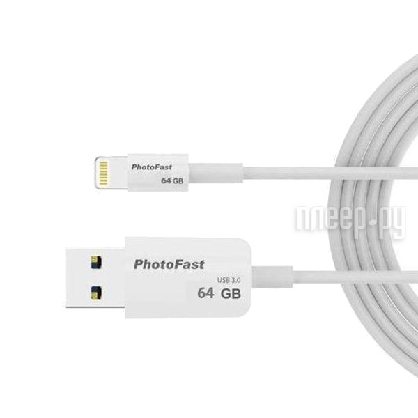 USB Flash Drive 64Gb - PhotoFast PhotoBackup Cable 1m USB 3.0 / Lightning PBCU364GB  3936 