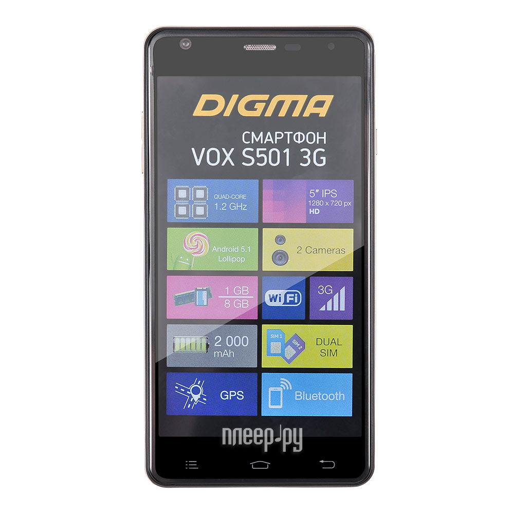   Digma VOX S501 3G Black  3903 