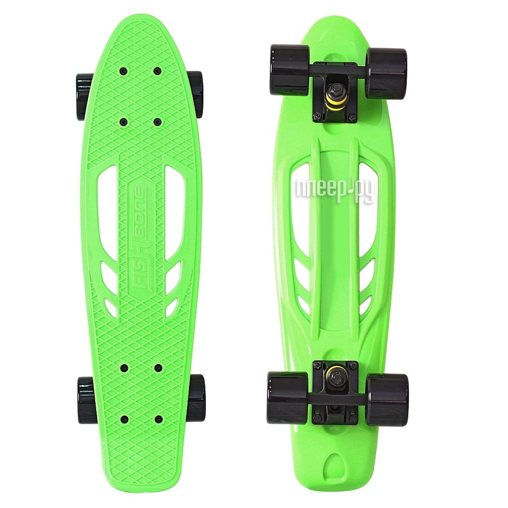  Y-SCOO Skateboard Fishbone 22 Green-Black 405-G  1472 