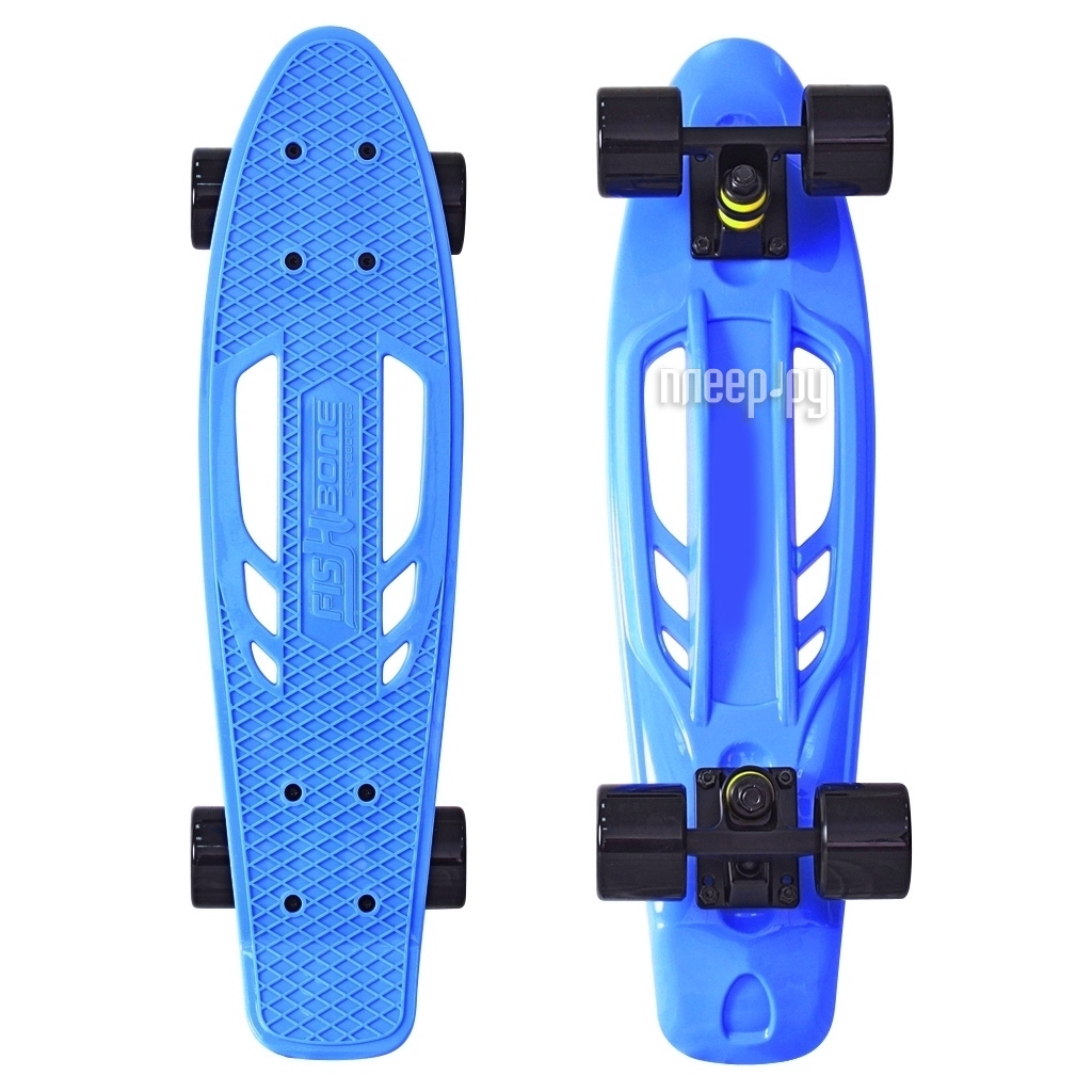  Y-SCOO Skateboard Fishbone 22 Blue-Black 405-B  1502 