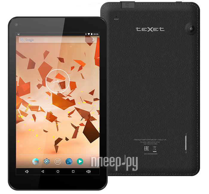  teXet TM-6906 Graphite (A33 Cortex A7 1.0 GHz / 512Mb / 4Gb / Wi-Fi / Bluetooth / 7 / 1024x600 / Android)  2449 