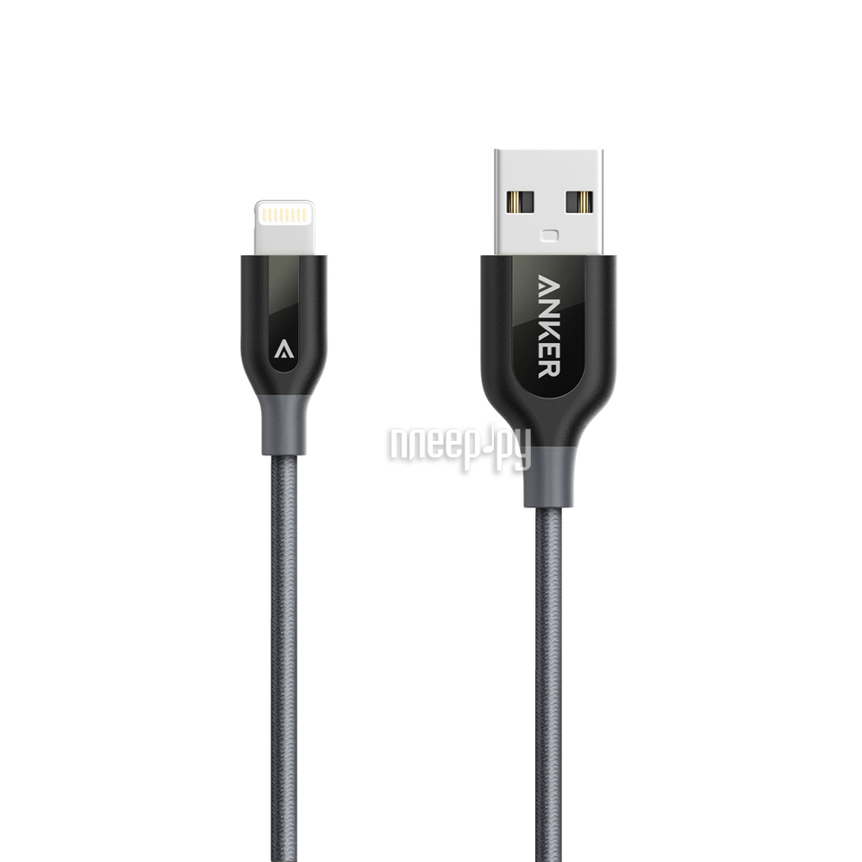  Anker PowerLine+ USB - Lightning MFi Certified 0.9m Black-Grey A8121HA  1351 