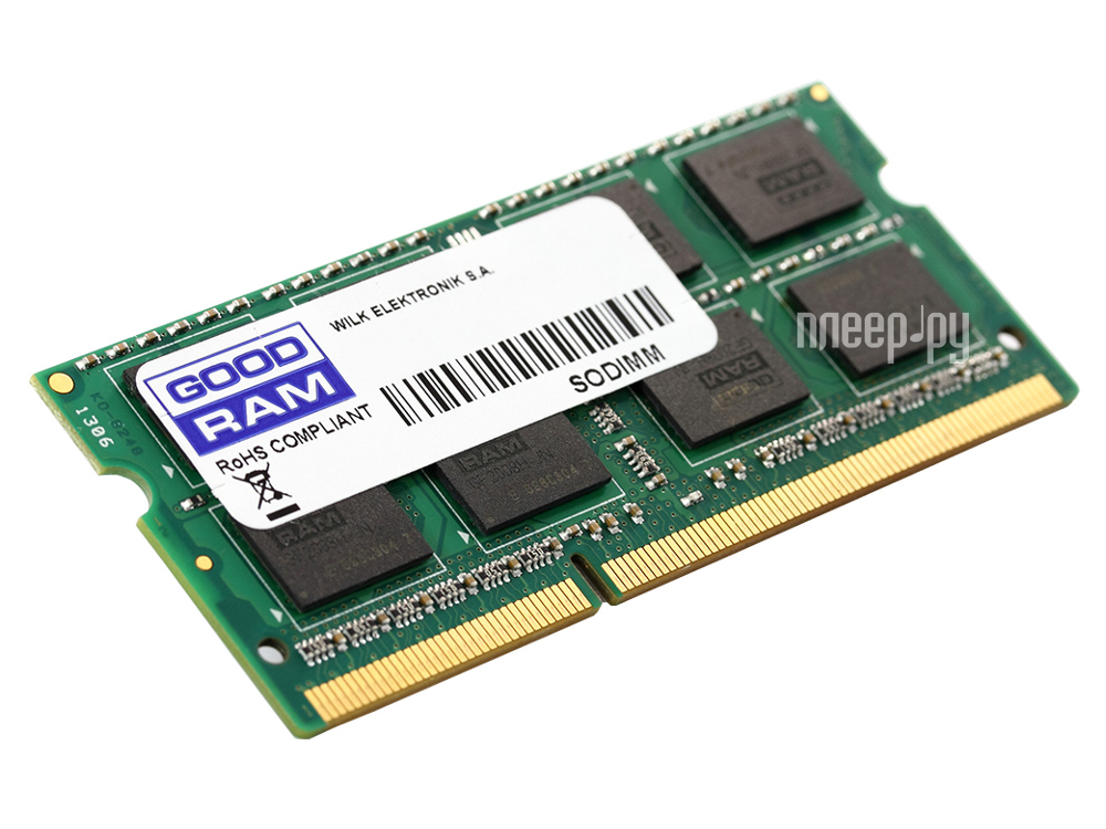   GoodRAM DDR3L SO-DIMM 1600MHz PC3-12800 CL11 - 8Gb GR1600S3V64L11 / 8G  4317 