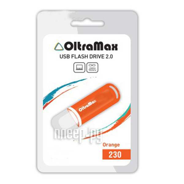 USB Flash Drive 4Gb - OltraMax 230 Orange OM-4GB-230-Orange  243 
