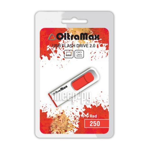 USB Flash Drive 64Gb - OltraMax 250 Red OM-64GB-250-Red  903 