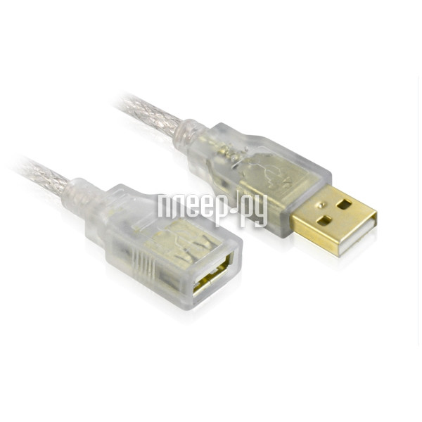  Greenconnect Premium USB 2.0 AM-AF Transparent GCR-UEC21M-BD2SG-1.8m 