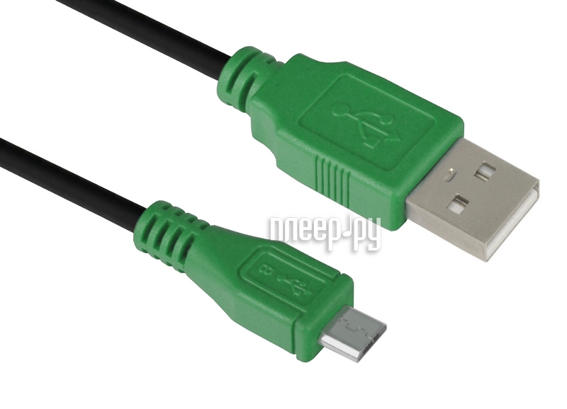  Greenconnect USB 2.0 AM-Micro B 5pin 0.50m Black-Green GCR-UA1MCB1-BB2S-0.5m 