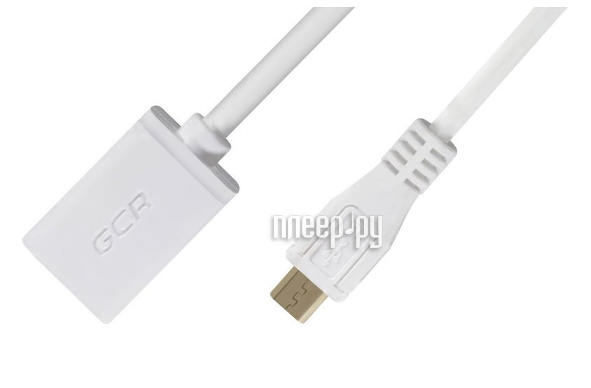  Greenconnect OTG micro USB - AF USB 2.0 0.3m White GCR-MB8AF-AAG-0.3m