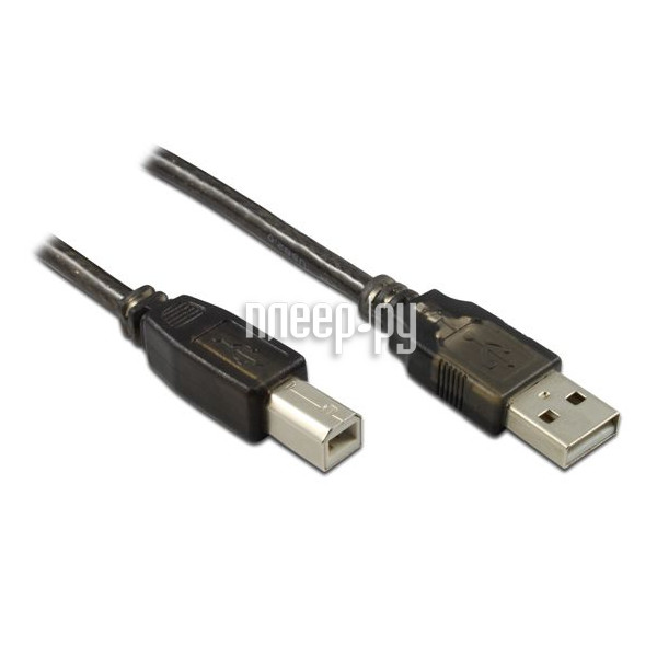  Greenconnect Premium USB 2.0 AM-BM 10.0m Black-Transparent GCR-UPC3M1-BD2S-10.0m 