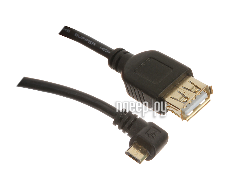  Greenconnect Premium OTG micro USB AM-AF 0.75m Black GCR-MB2AF-BB2S-0.75m