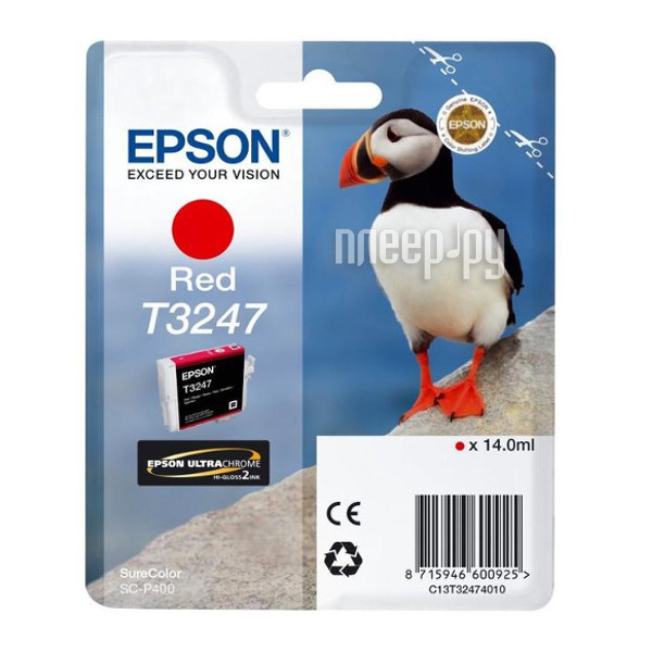  Epson T3247 C13T32474010 Red  SC-P400 