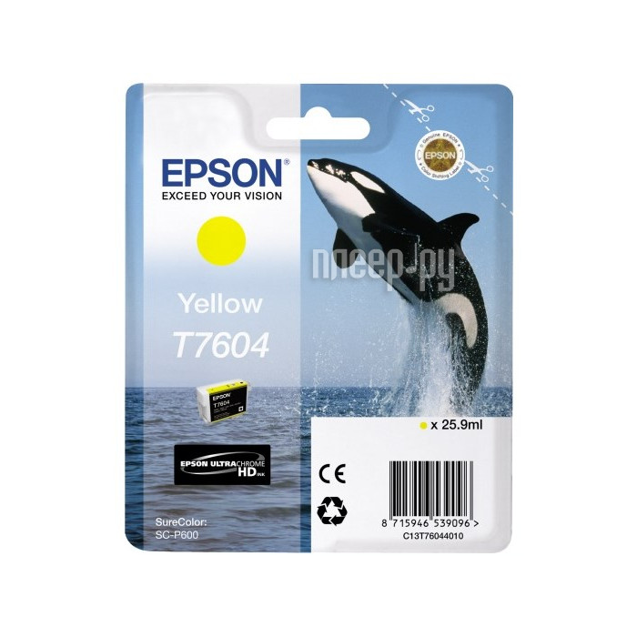  Epson T7604 C13T76044010 Yellow  SC-P600 