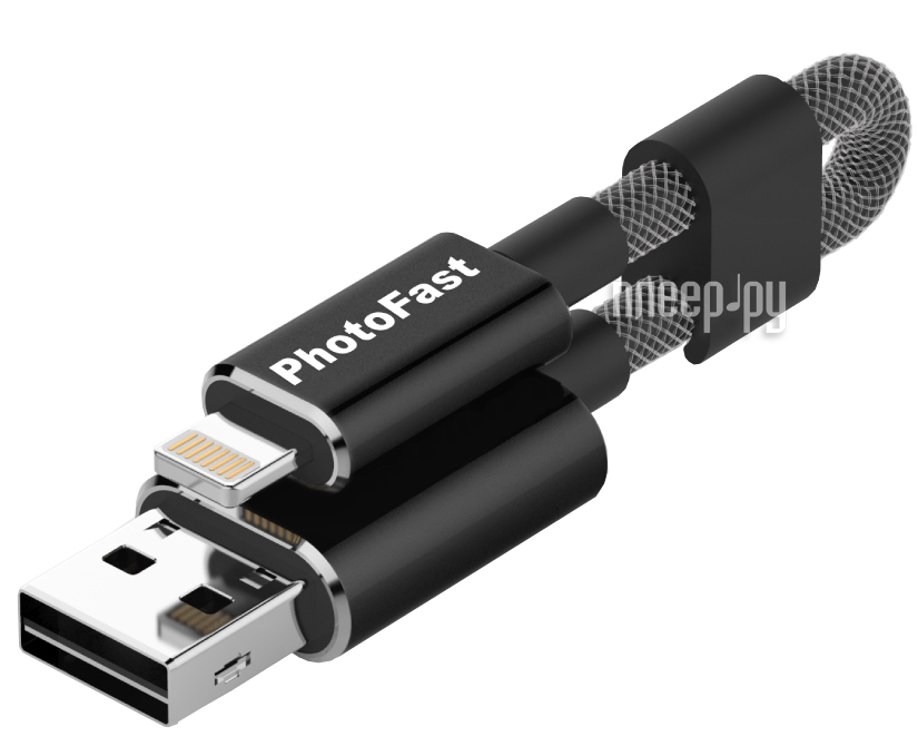 USB Flash Drive 128Gb - PhotoFast MemoriesCable U3 G3 Black MCG3U3BK128GB