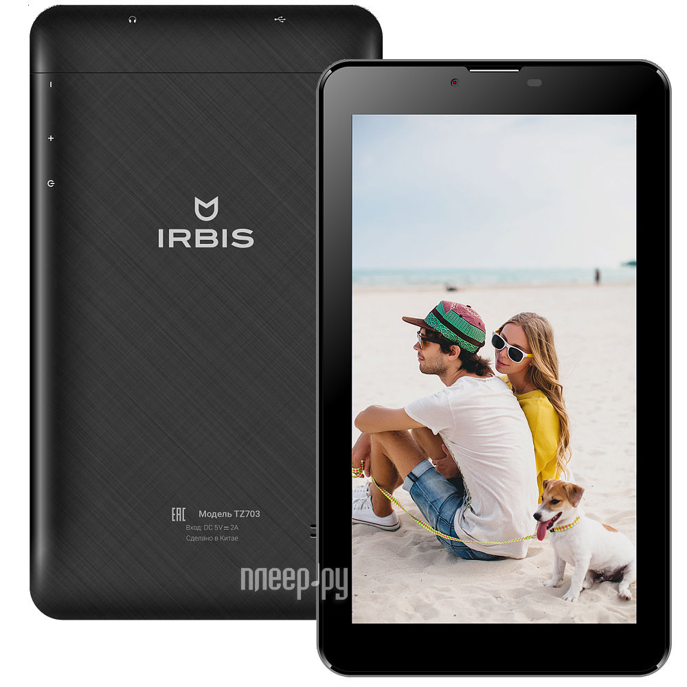  Irbis TZ703 (MediaTek MTK8312CW 1.3 GHz / 512Mb / 8Gb / Wi-Fi / 3G / Bluetooth / GPS / Cam / 7.0 / 1024x600 / Android)