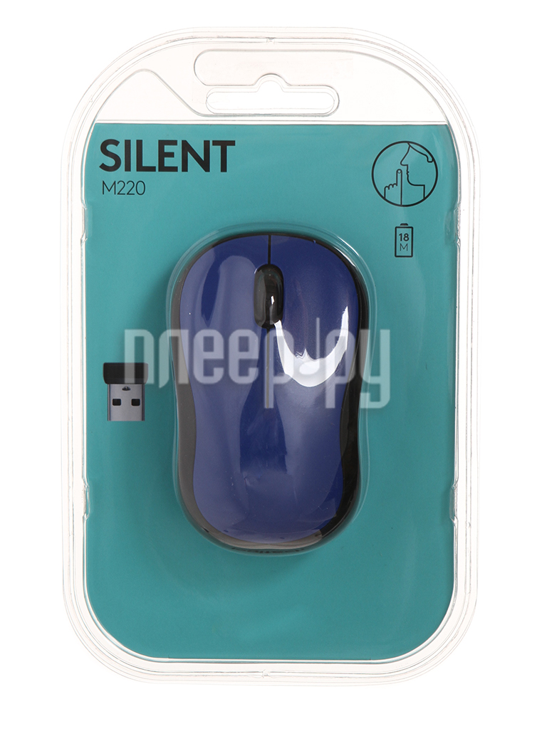  Logitech M220 Silent Blue 910-004879  1120 