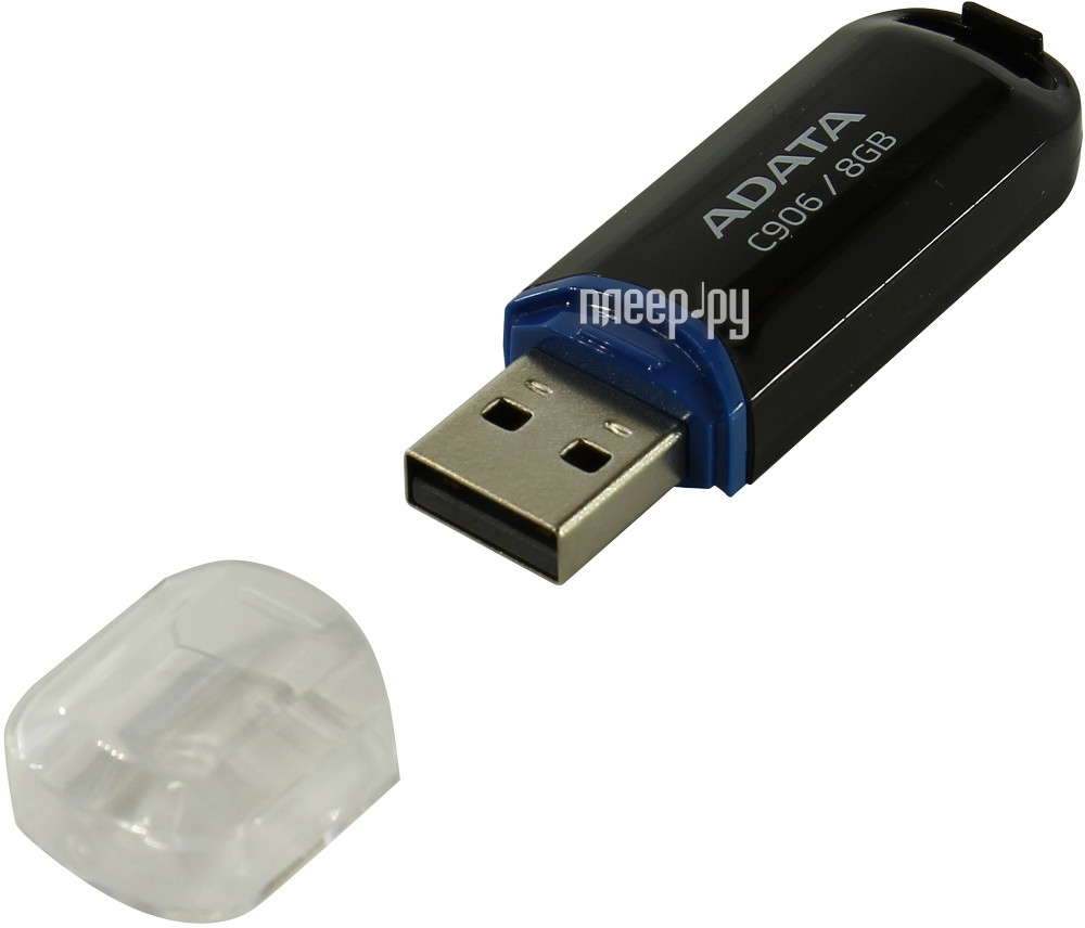 USB Flash Drive 8Gb - A-Data C906 Classic Black AC906-8G-RBK 
