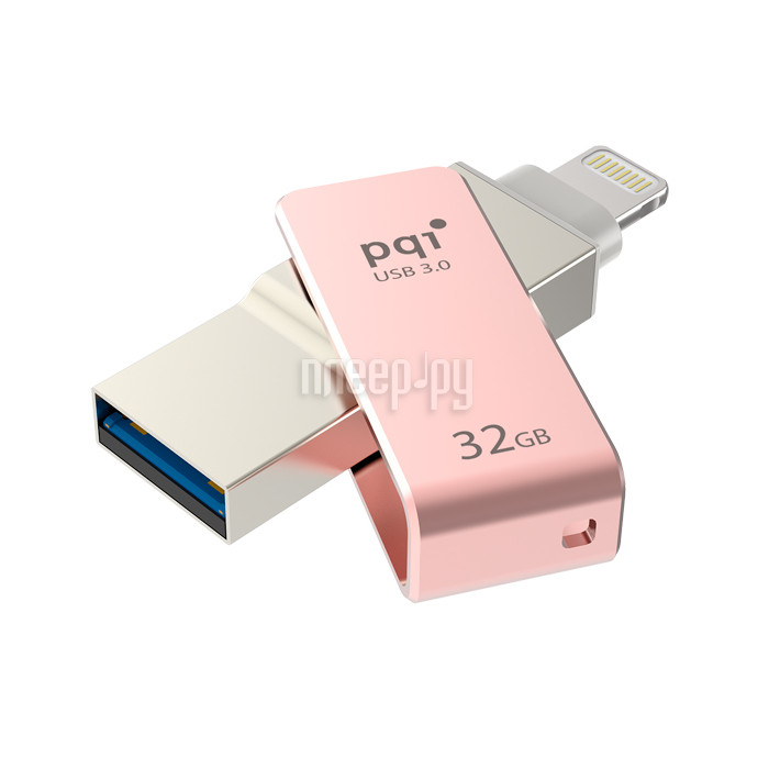 USB Flash Drive 32Gb - PQI iConnect mini Rose Gold 6I04-032GR3001  3755 