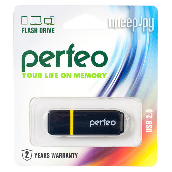 USB Flash Drive 16Gb - Perfeo C01 Black PF-C01B016