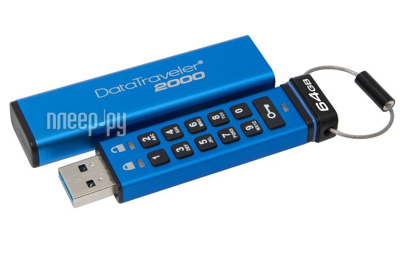 USB Flash Drive 64Gb - Kingston FlashDrive Data Traveler 2000 DT2000 / 64GB 