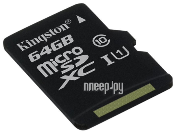   64Gb - Kingston Micro Secure Digital XC Class 10 UHS-I U1 SDC10G2 / 64GBSP 