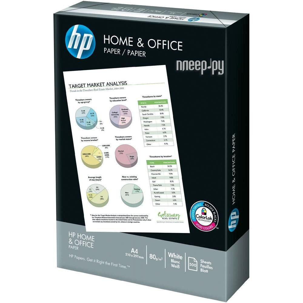 Бумага HP Home&Office A4 класс C+ 80г / м2 500 листов купить