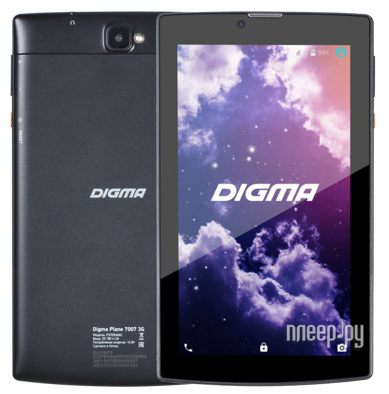  Digma Plane 7007 3G PS7054MG (MT8321 1.3 GHz / 1024Mb / 16Gb / Wi-Fi / 3G / Bluetooth / Cam / 7.0 / 1024x600 / Android) 