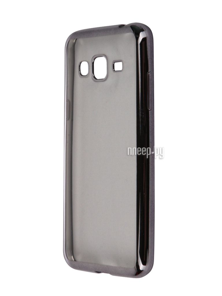  - Samsung Galaxy J3 (2016) SkinBox Silicone Chrome Border 4People Dark Silver T-S-SGJ32016-008