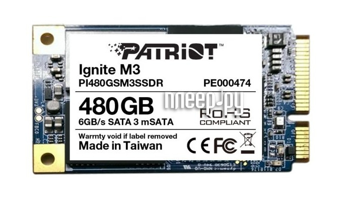  480Gb - Patriot Memory Ignite M3 mSATA PI480GSM3SSDR 