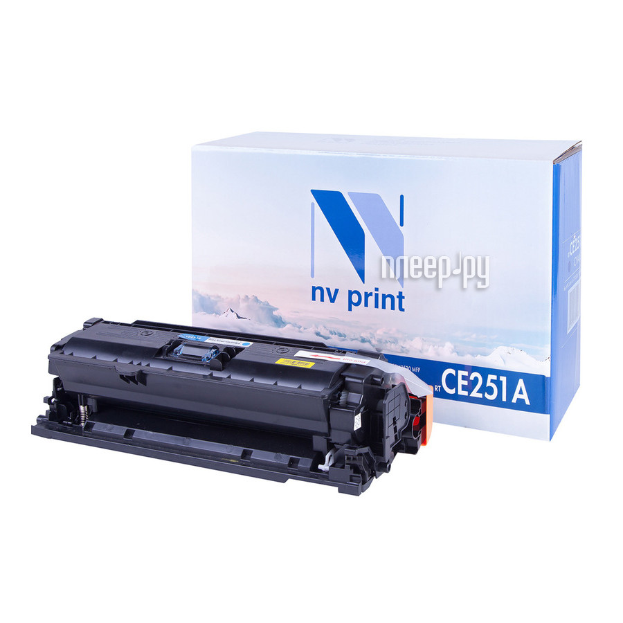  NV Print CE251A Cyan  LaserJet Color CP3525 / CP3525dn / CP3525n / CP3525x / CM3530 / CM3530fs / Canon i-SENSYS LBP7750Cdn