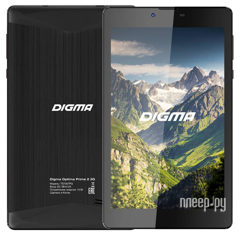  Digma Optima Prime 2 3G Black TS7067PG (Spreadtrum SC7731 1.2 GHz / 512Mb / 8Gb / Wi-Fi / 3G / Bluetooth / GPS / Cam / 7.0 / 1208x800 / Android) 388007 
