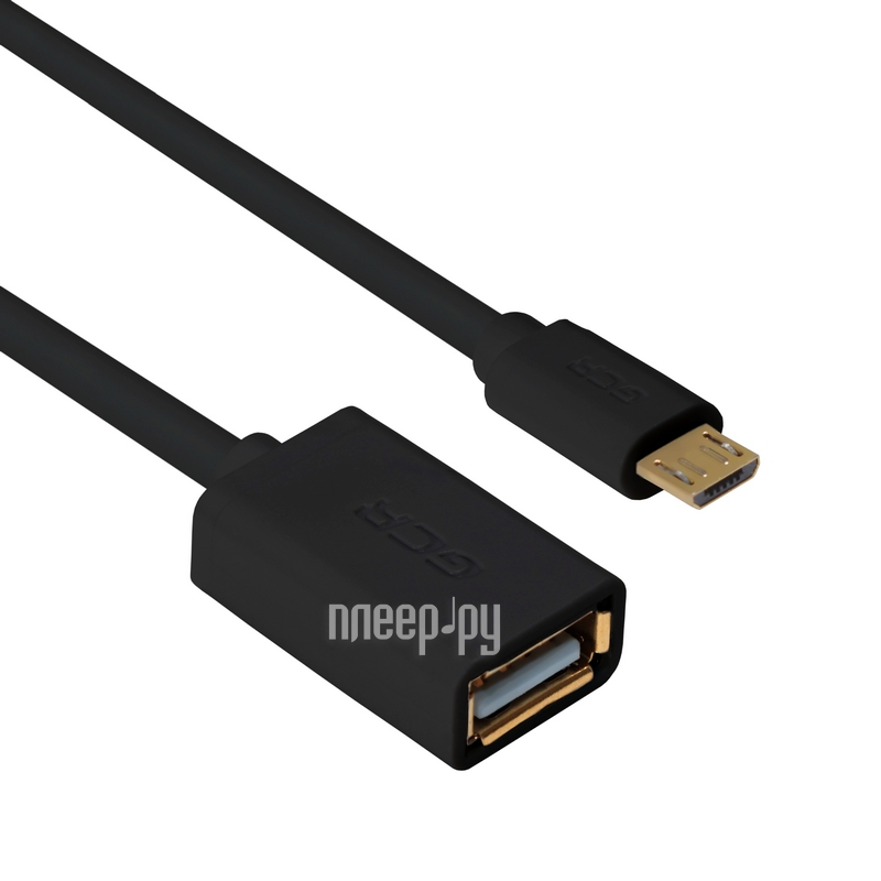  Greenconnect OTG Micro USB - USB 2.0 AF 0.75m Black GCR-MB4AF-AA2SG-0.75m