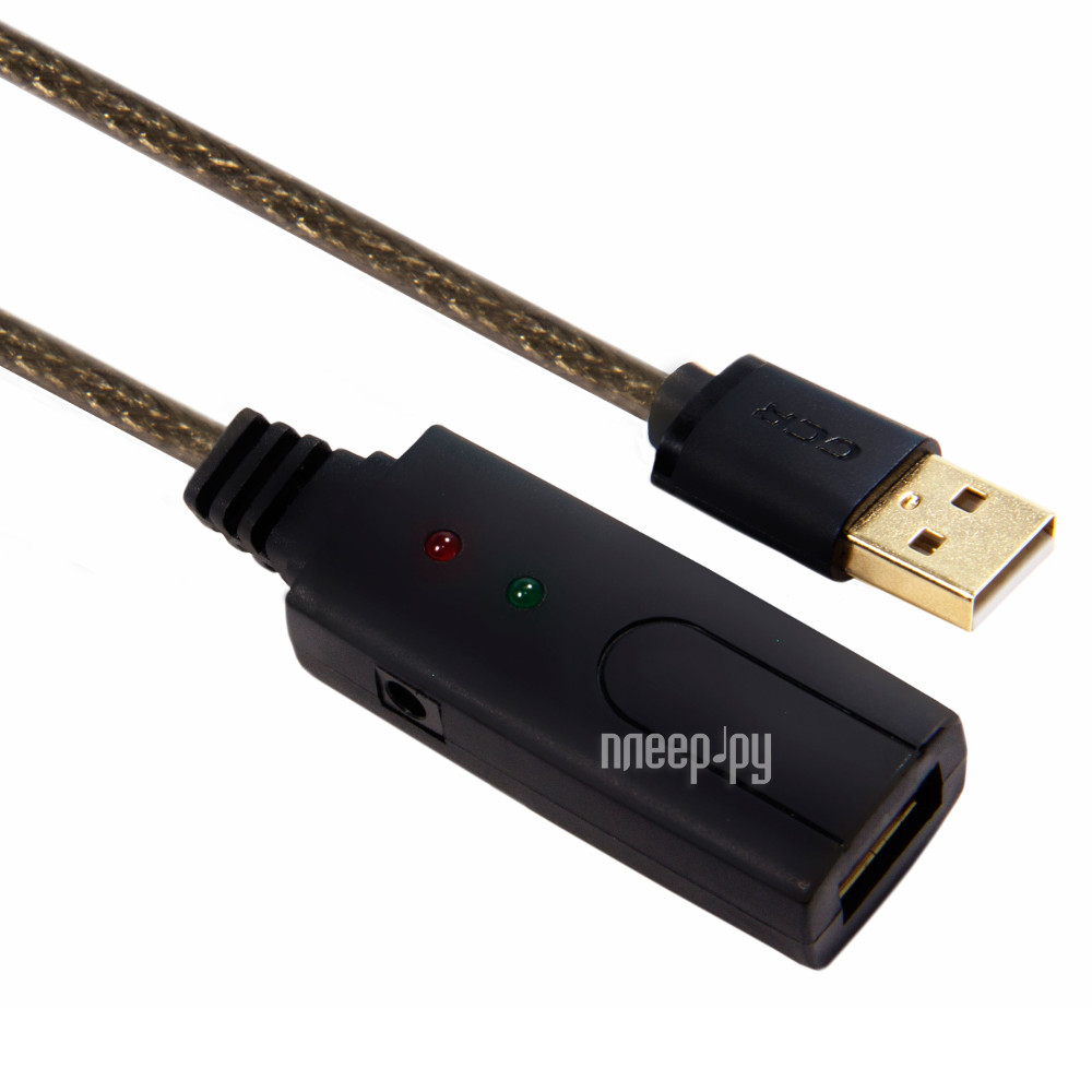  Greenconnect Premium USB 2.0 AM - AF 5m Black Transparent GCR-UEC3M2-BD2S-5.0m  809 