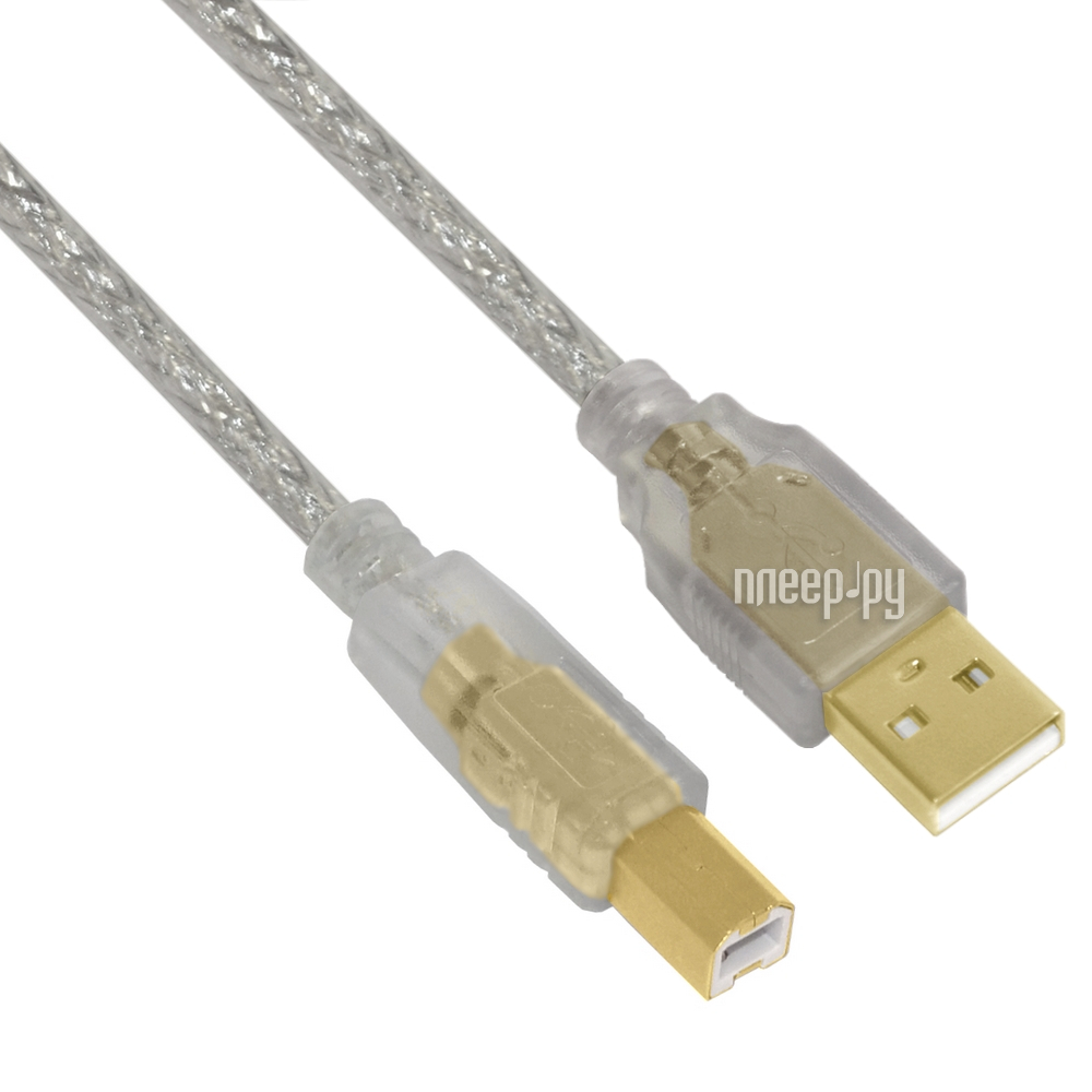  Greenconnect Premium USB 2.0 AM - BM 3.0m Transparent GCR-UPC2M-BD2SG-3.0m