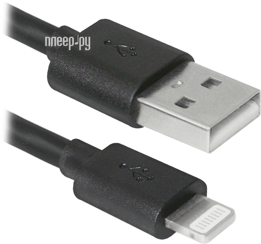  Defender USB AM -Lightning M 1m ACH01-03BH Black 87478