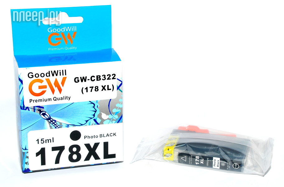  GoodWill GW-CB322 HP 178XL Photo Black  HP PhotoSmart B8553 / C5383 / C6383 / D5463 15ml Compatible