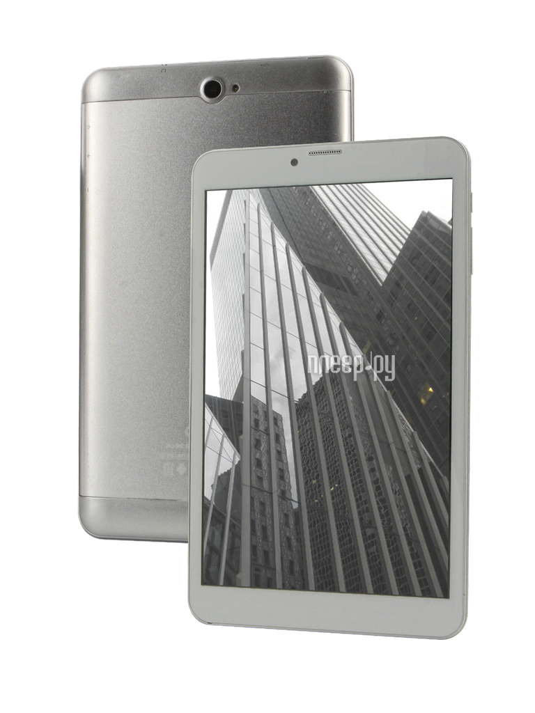  Ginzzu GT-8010 rev.2 Silver (Spreadtrum SC9832 1.3 GHz / 1024Mb / 16Gb / GPS / LTE / 3G / Wi-Fi / Bluetooth / Cam / 8.0 / 1280x800 / Android)  5779 