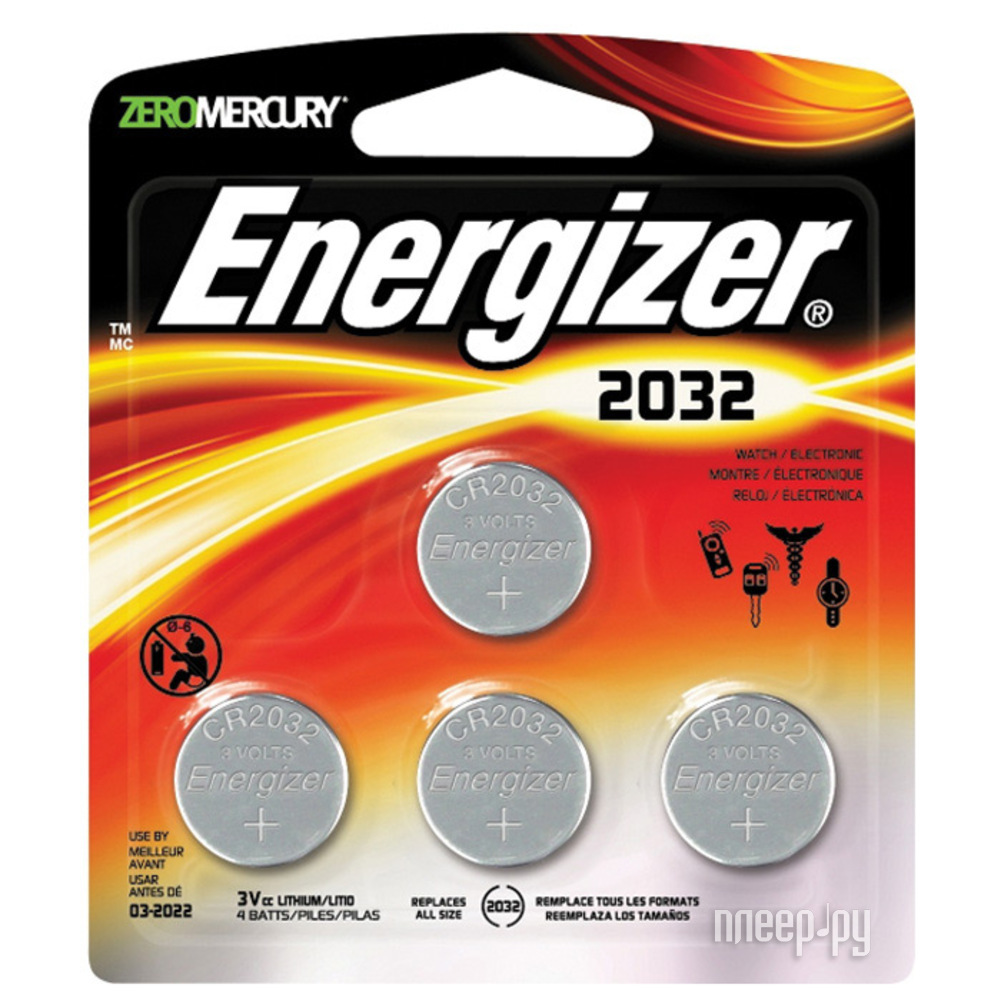  CR2032 - Energizer Lithium CR2032 3V (4 )  175 