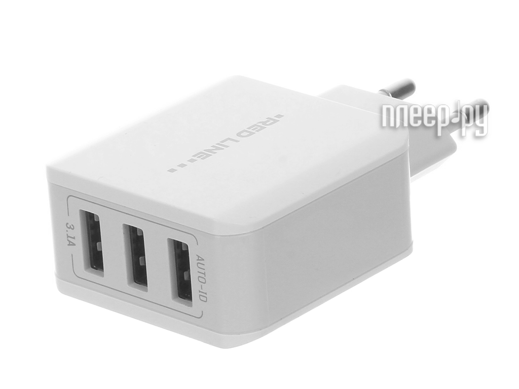   Red Line Superior 3 USB Y3 3.1A Fast Charger White