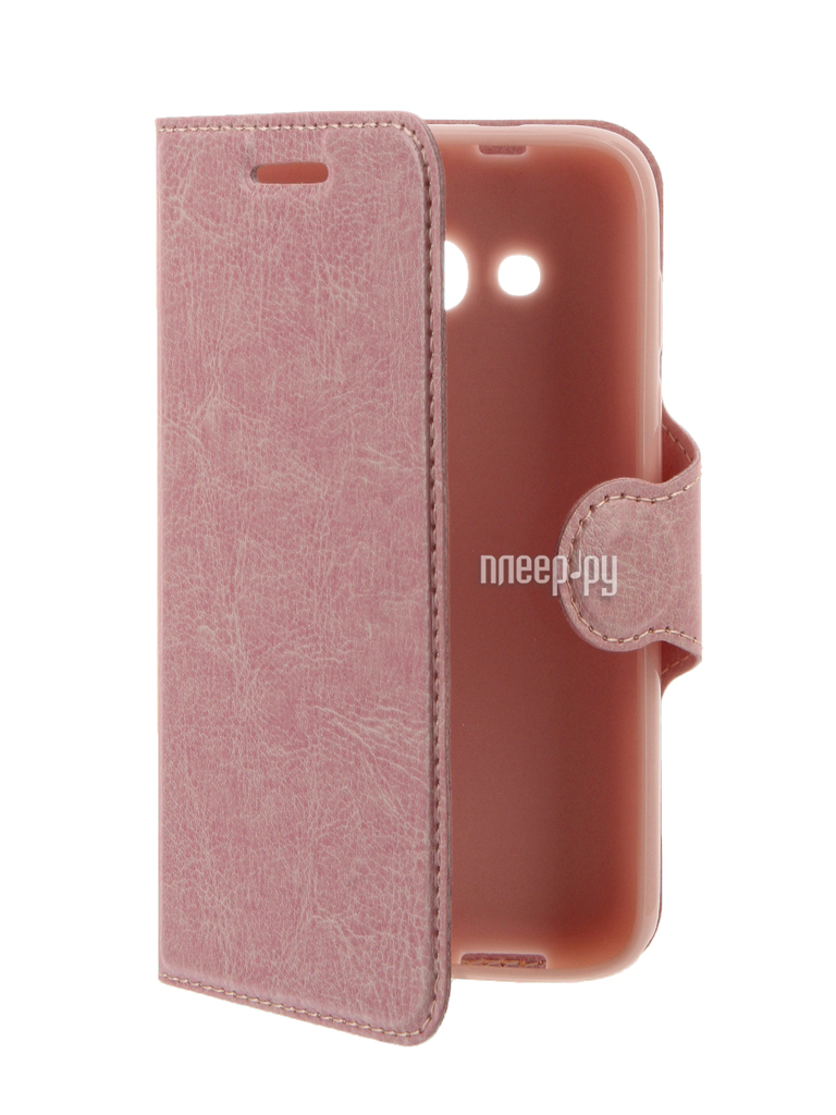   Alcatel OneTouch 4034 Pixi 4 Red Line Book Type Pink  626 