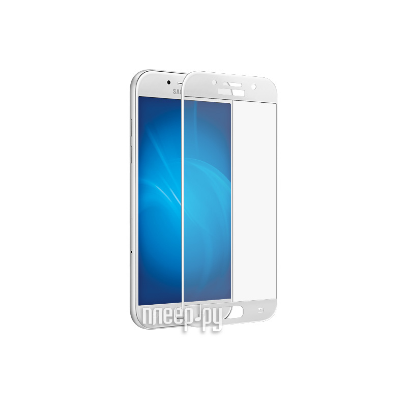    Samsung Galaxy A7 2017 5.7 Red Line Full Screen Tempered Glass White 