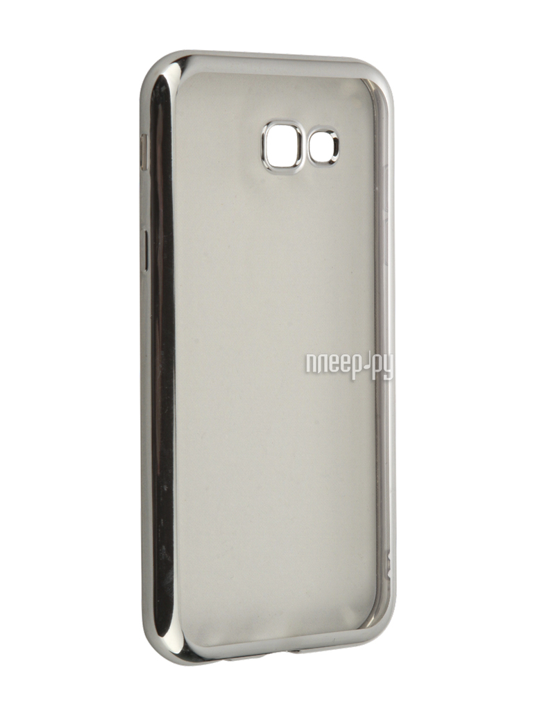   Samsung Galaxy A7 (2017) SkinBox Silicone Chrome Border 4People Silver T-S-SGA72017-008 