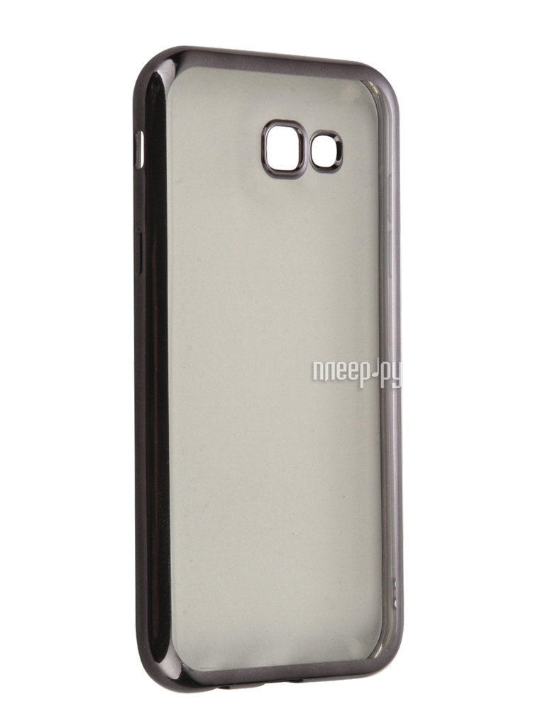   Samsung Galaxy A7 (2017) SkinBox Silicone Chrome Border 4People Dark-Silver T-S-SGA72017-008 