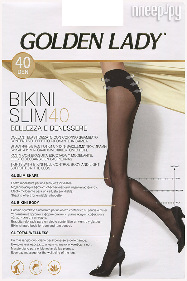  Golden Lady Bikini Slim  2  40 Den Daino