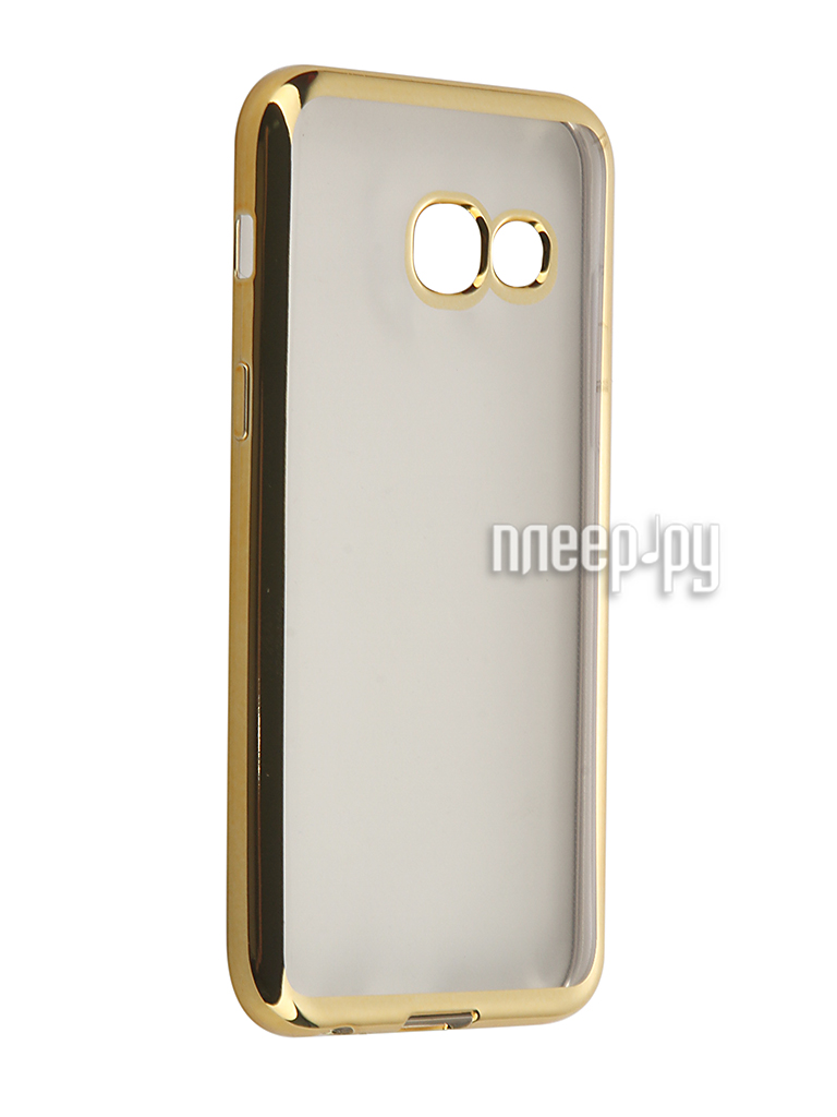  - Samsung Galaxy A3 (2017) SkinBox Silicone Chrome Border 4People Gold T-S-SGA32017-008 