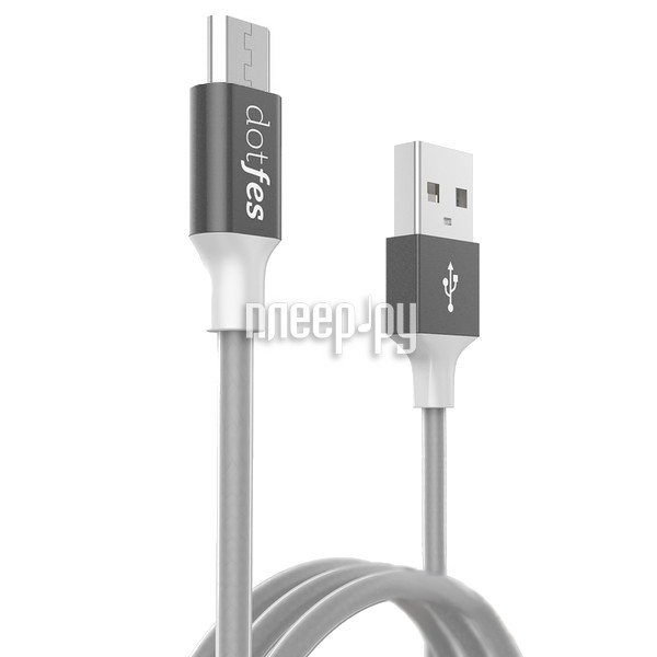  Dotfes USB - Micro USB A03M 2.5A 1m Black 14634