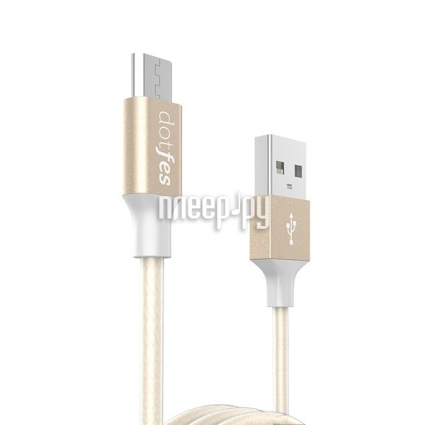  Dotfes USB - Micro USB A03M 2.5A 1m Gold 14635