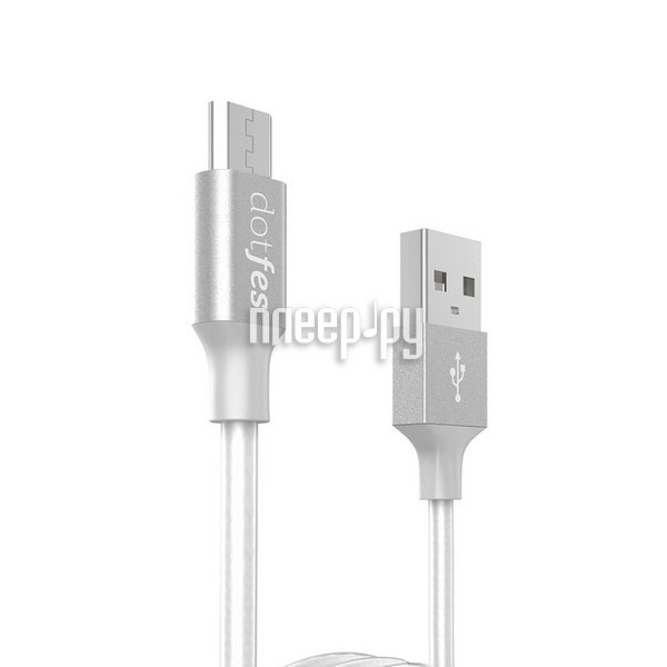  Dotfes USB - Micro USB A03M 2.5A 1m White 14638 