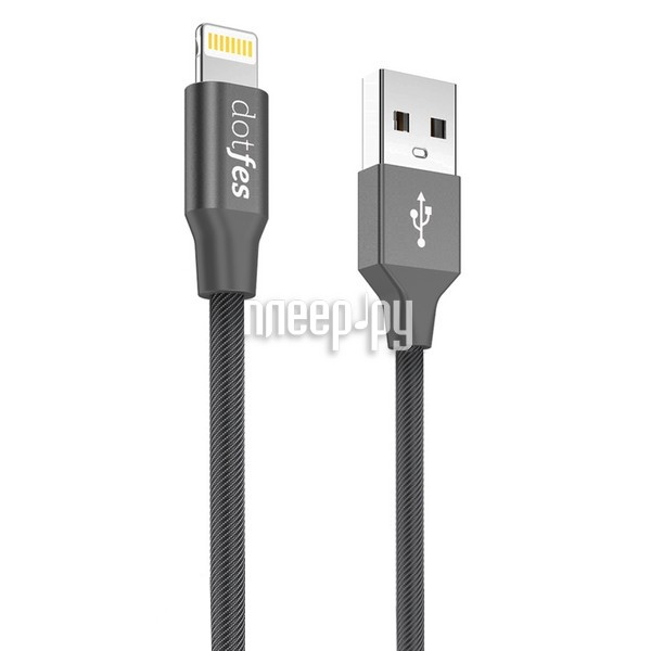  Dotfes USB - Lightning MFI A01F 2.5A 1m Tarnish 14600 