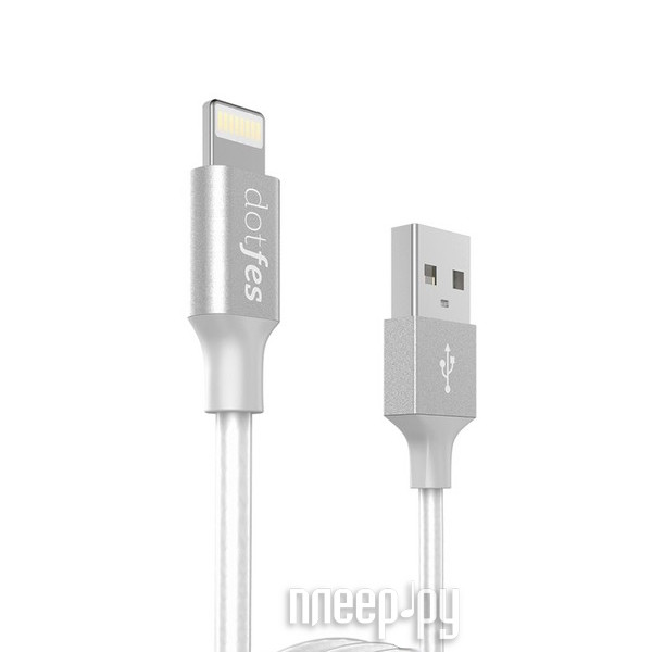 Dotfes USB - Lightning A03 2.5A 1m White 14615