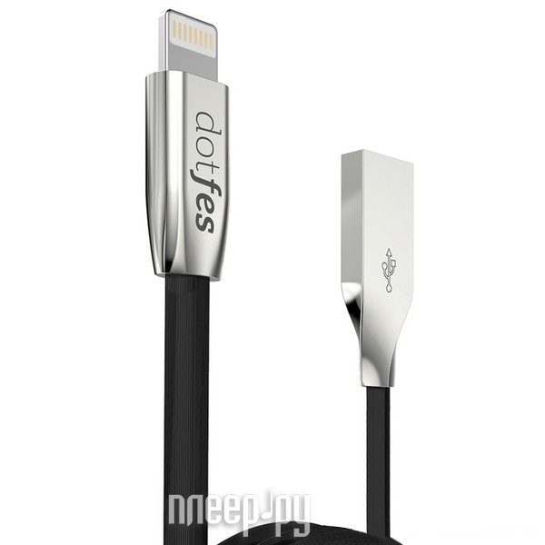  Dotfes USB - Lightning A04 2.5A 1m Black 14616  392 